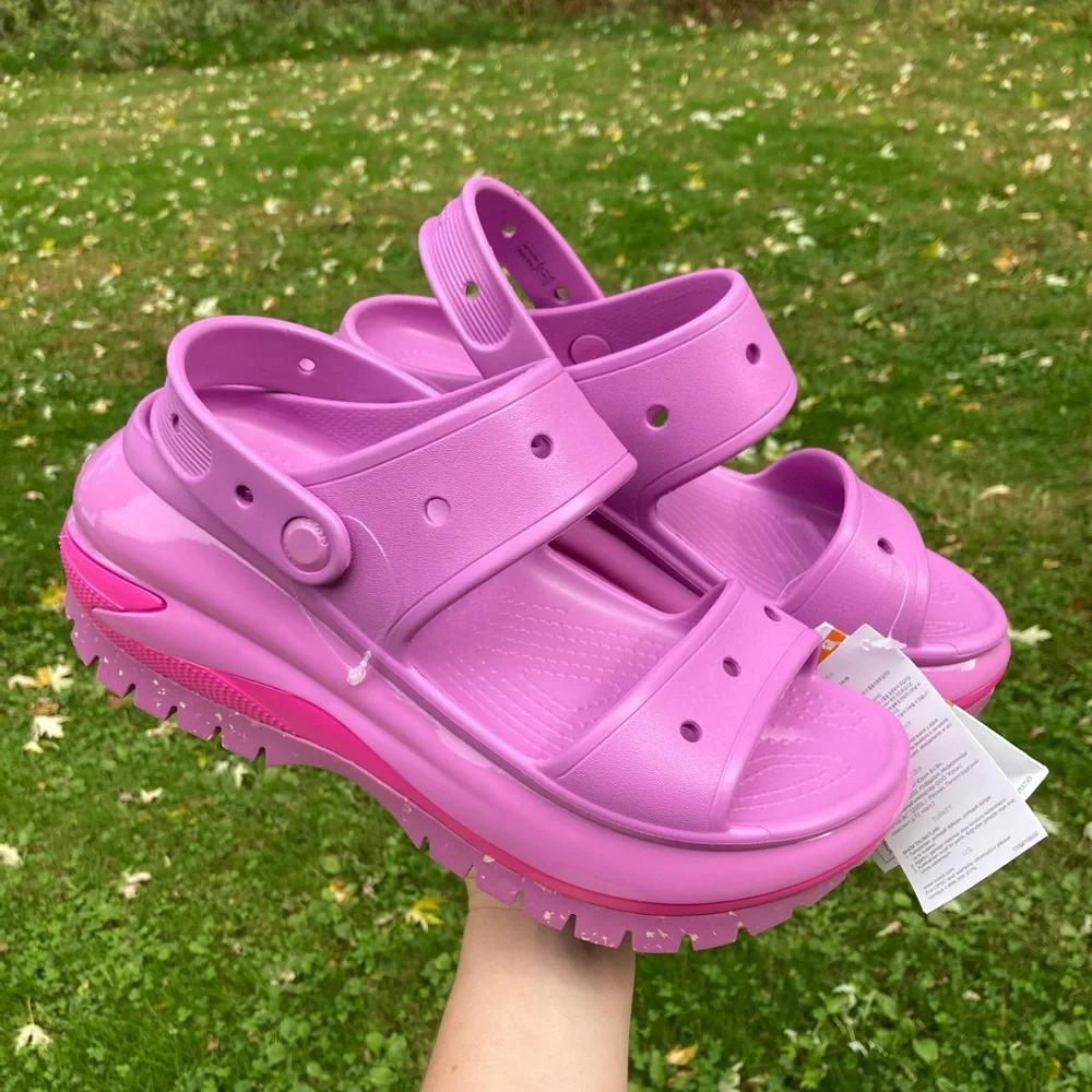 Crocs Mega Crush Platform Sandal Bubble Purple Pink NEW WITH TAGS